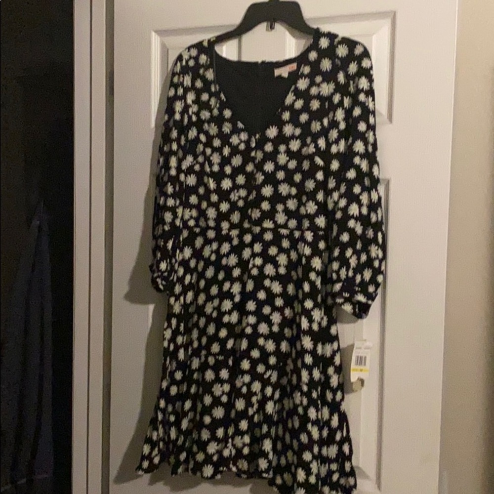 Black GB dress with daiseys